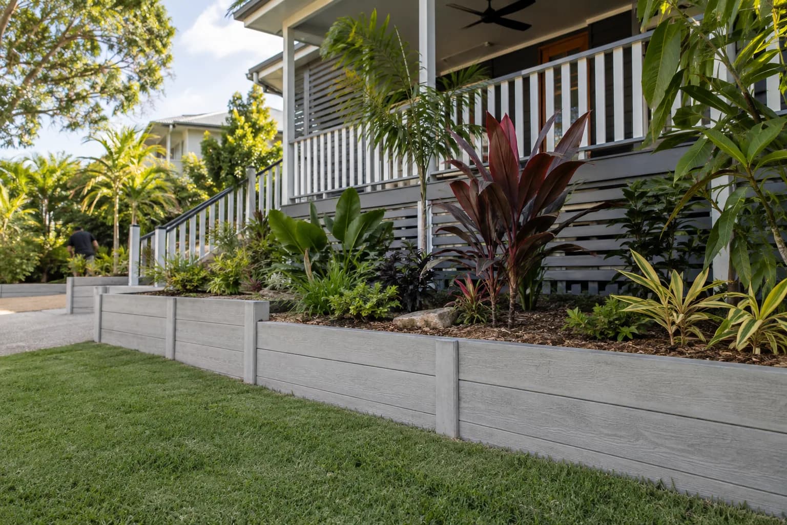 Illustrative residential retaining wall setting in Brisbane